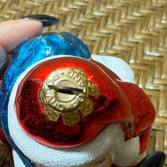 Vintage Poland Santa Claus Blown Glass Christmas Ornament - Picture 6 of 7